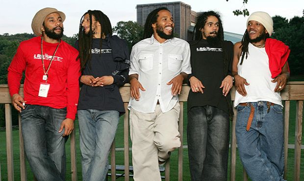 The Marley brothers: Ky-mani, Julian, Ziggy, Damian, and Stephen